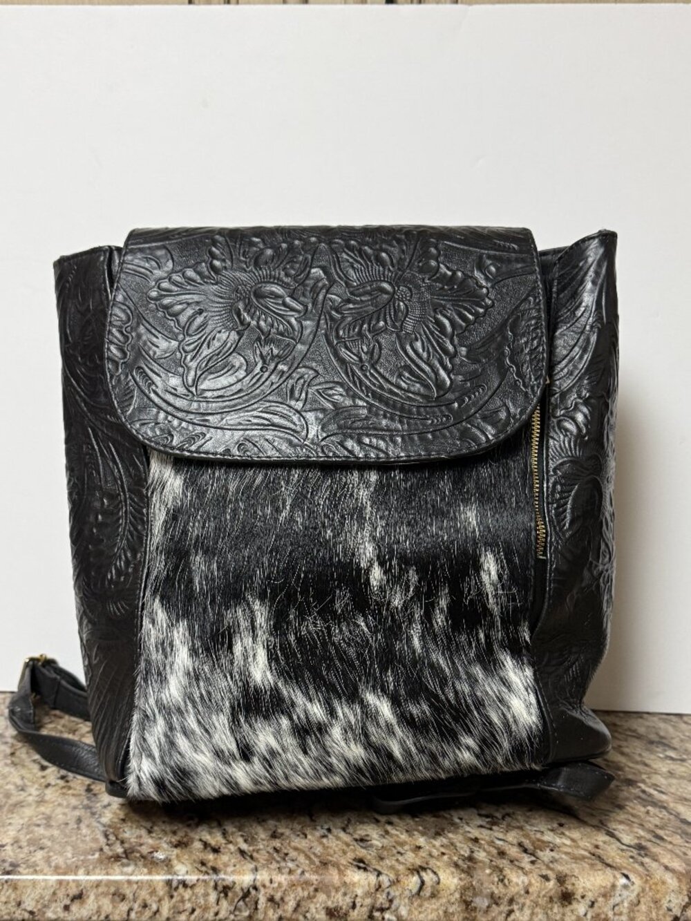 Jesus Olmos Genuine Black Leather/Cowhide Bag